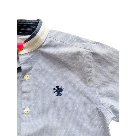 Next Blue Short Sleeve Button Down Shirt Size 5y - Picture 2 of 5